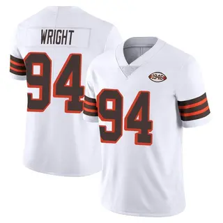 Cleveland Browns Men's Alex Wright Limited Vapor 1946 Collection Alternate Jersey - White