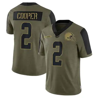 Cleveland Browns Men's Amari Cooper Limited 2021 Salute To Service Jersey - Olive