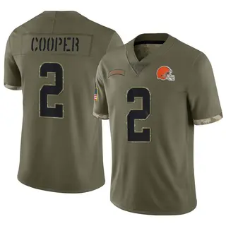Cleveland Browns Men's Amari Cooper Limited 2022 Salute To Service Jersey - Olive