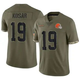 Cleveland Browns Men's Bernie Kosar Limited 2022 Salute To Service Jersey - Olive