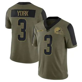 Cleveland Browns Men's Cade York Limited 2021 Salute To Service Jersey - Olive