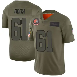 Cleveland Browns Men's Chris Odom Limited 2019 Salute to Service Jersey - Camo