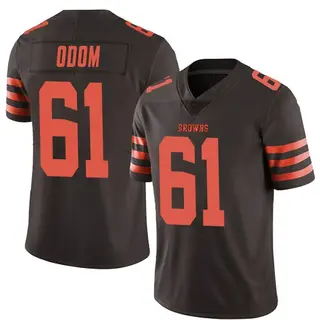 Cleveland Browns Men's Chris Odom Limited Color Rush Jersey - Brown