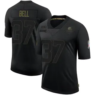 Cleveland Browns Men's D'Anthony Bell Limited 2020 Salute To Service Jersey - Black