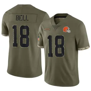 Cleveland Browns Men's David Bell Limited 2022 Salute To Service Jersey - Olive