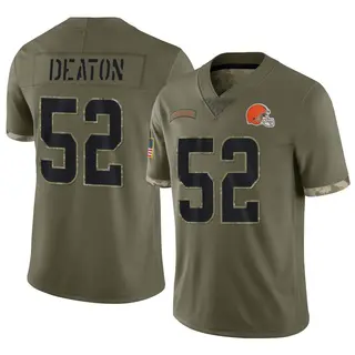 Cleveland Browns Men's Dawson Deaton Limited 2022 Salute To Service Jersey - Olive