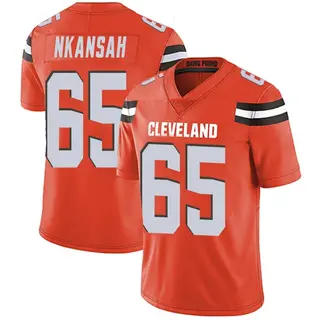 Cleveland Browns Men's Elijah Nkansah Limited Alternate Vapor Untouchable Jersey - Orange