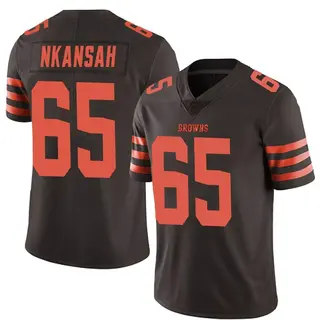 Cleveland Browns Men's Elijah Nkansah Limited Color Rush Jersey - Brown