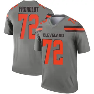 Cleveland Browns Men's Hjalte Froholdt Legend Inverted Silver Jersey