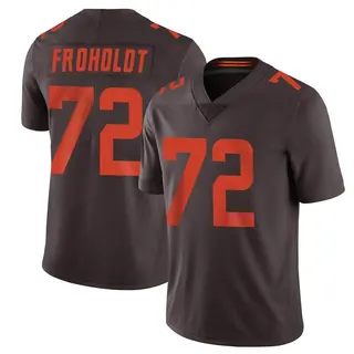 Cleveland Browns Men's Hjalte Froholdt Limited Vapor Alternate Jersey - Brown