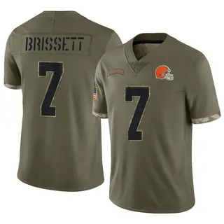 Cleveland Browns Men's Jacoby Brissett Limited 2022 Salute To Service Jersey - Olive