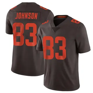 Cleveland Browns Men's Kisean Johnson Limited Vapor Alternate Jersey - Brown