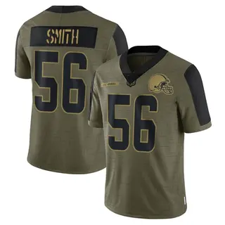 Cleveland Browns Men's Malcolm Smith Limited 2021 Salute To Service Jersey - Olive