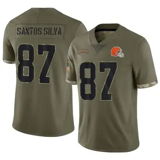 Cleveland Browns Men's Marcus Santos-Silva Limited 2022 Salute To Service Jersey - Olive