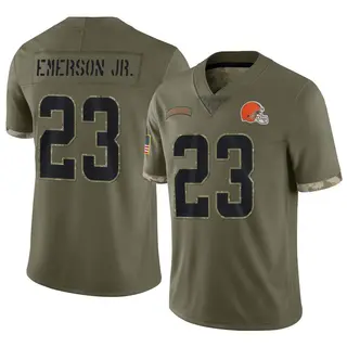 Cleveland Browns Men's Martin Emerson Jr. Limited 2022 Salute To Service Jersey - Olive