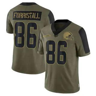 Cleveland Browns Men's Miller Forristall Limited 2021 Salute To Service Jersey - Olive