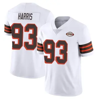 Cleveland Browns Men's Shelby Harris Limited Vapor 1946 Collection Alternate Jersey - White