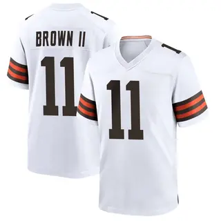Cleveland Browns Men's Tony Brown II Game Jersey - White