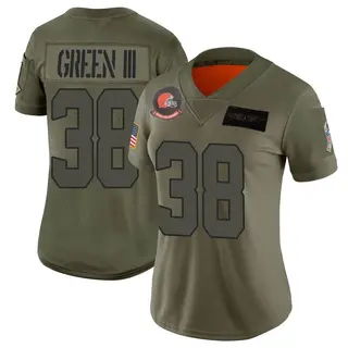 Cleveland Browns Women's A.J. Green Limited 2019 Salute to Service Jersey - Camo