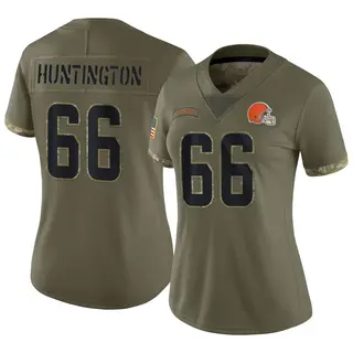 Cleveland Browns Women's Adin Huntington Limited 2022 Salute To Service Jersey - Olive