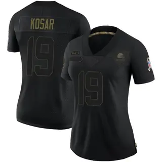 Cleveland Browns Women's Bernie Kosar Limited 2020 Salute To Service Jersey - Black