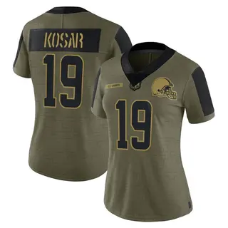 Cleveland Browns Women's Bernie Kosar Limited 2021 Salute To Service Jersey - Olive