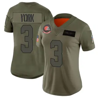 Cleveland Browns Women's Cade York Limited 2019 Salute to Service Jersey - Camo