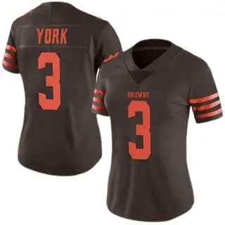 Cleveland Browns Women's Cade York Limited Color Rush Jersey - Brown