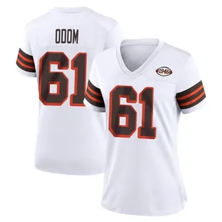 Cleveland Browns Women's Chris Odom Game 1946 Collection Alternate Jersey - White