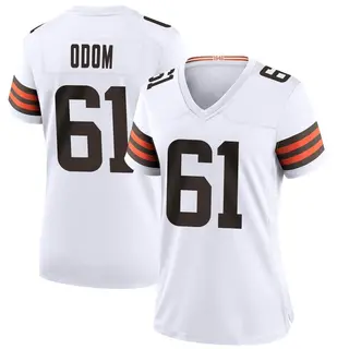 Cleveland Browns Women's Chris Odom Game Jersey - White