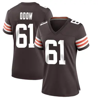 Cleveland Browns Women's Chris Odom Game Team Color Jersey - Brown