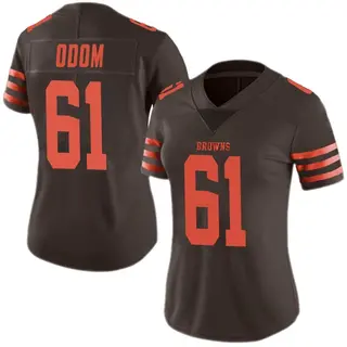 Cleveland Browns Women's Chris Odom Limited Color Rush Jersey - Brown