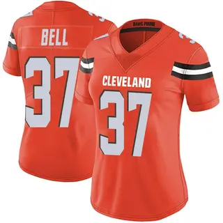 Cleveland Browns Women's D'Anthony Bell Limited Alternate Vapor Untouchable Jersey - Orange
