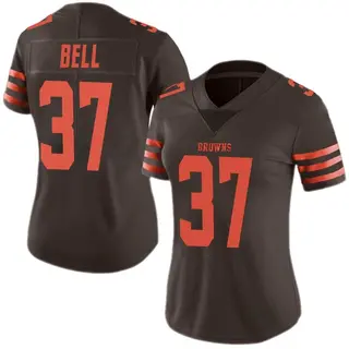 Cleveland Browns Women's D'Anthony Bell Limited Color Rush Jersey - Brown