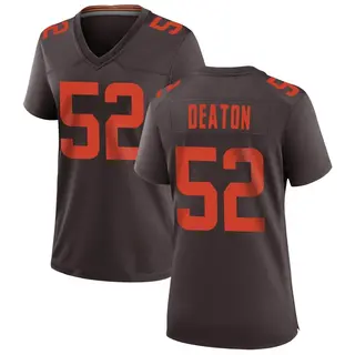 Cleveland Browns Women's Dawson Deaton Game Alternate Jersey - Brown