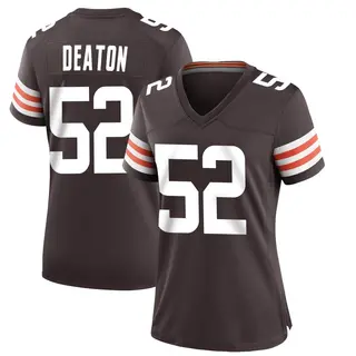 Cleveland Browns Women's Dawson Deaton Game Team Color Jersey - Brown