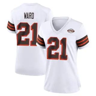 Cleveland Browns Women's Denzel Ward Game 1946 Collection Alternate Jersey - White