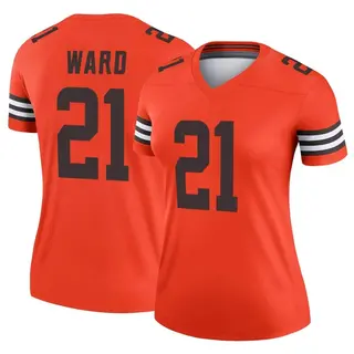 Cleveland Browns Women's Denzel Ward Legend Inverted Jersey - Orange