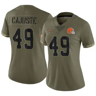 Cleveland Browns Women's Devon Cajuste Limited 2022 Salute To Service Jersey - Olive