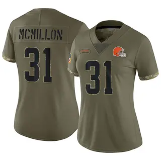 Cleveland Browns Women's Donovan McMillon Limited 2022 Salute To Service Jersey - Olive