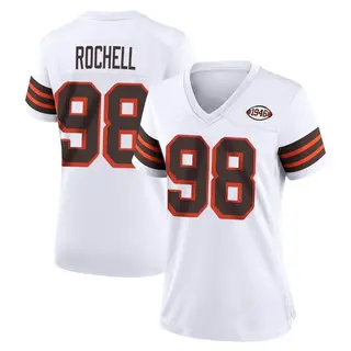 Cleveland Browns Women's Isaac Rochell Game 1946 Collection Alternate Jersey - White