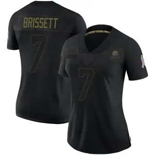 Cleveland Browns Women's Jacoby Brissett Limited 2020 Salute To Service Jersey - Black