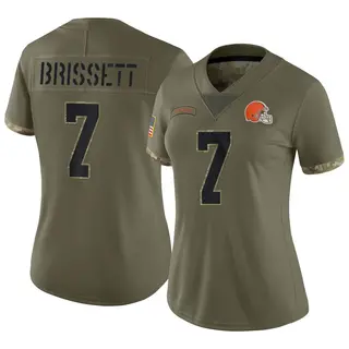 Cleveland Browns Women's Jacoby Brissett Limited 2022 Salute To Service Jersey - Olive