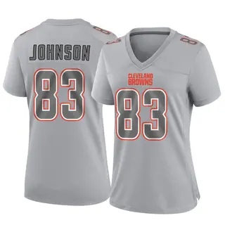 Cleveland Browns Women's Kisean Johnson Game Atmosphere Fashion Jersey - Gray