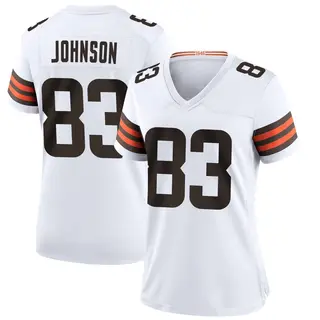 Cleveland Browns Women's Kisean Johnson Game Jersey - White