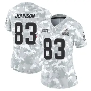 Cleveland Browns Women's Kisean Johnson Limited 2024 Salute to Service Jersey - Arctic Camo
