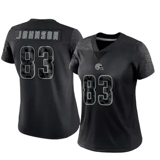 Cleveland Browns Women's Kisean Johnson Limited Reflective Jersey - Black