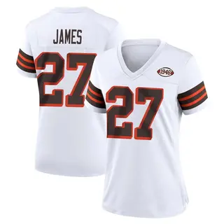 Cleveland Browns Women's LaMareon James Game 1946 Collection Alternate Jersey - White