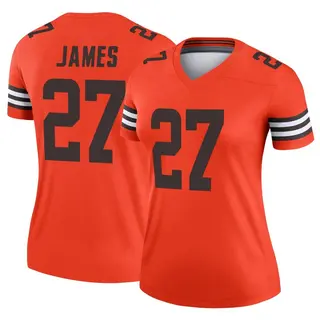 Cleveland Browns Women's LaMareon James Legend Inverted Jersey - Orange