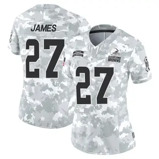 Cleveland Browns Women's LaMareon James Limited 2024 Salute to Service Jersey - Arctic Camo